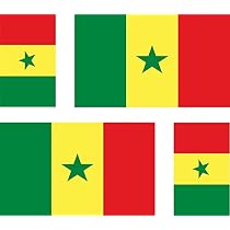 Akachafactory Auto-Aufkleber Senegal-Flagge – Selbstklebend, 4 Stück, 150x20 Mm, Wetterfest