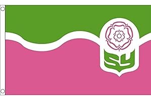 AZ FLAG - South Yorkshire County Flag - 3x5 Ft - 100D Polyester County Of York - England Banner with Two Metal Grommets - Fade Resistant - Vivid Colors - 3' x 5' Feet - 150x90 Cm