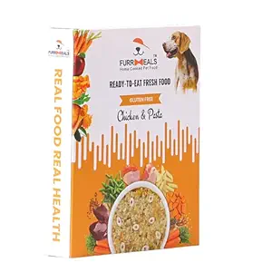 FurrMeals Wet Dog Food | Chicken and Pasta | Pack of 1 x 300g | All Breed | Gluten Free | Preservative Free | Ready-to-Eat Fresh Dog Food