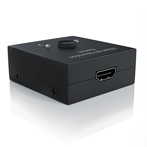 CSL – HDMI Switch / Splitter | bidirektionaler 2-Port HDMI-Umschalter | HDMI Switch / HDMI Splitter | Full HD 1080p / UHD 2160p (4k) | Frequenzbereich 50 / 60Hz | 5V | 3D-fähig | HDCP | CEC | ARC | HEC | Deep Color | Plug&Play - 2