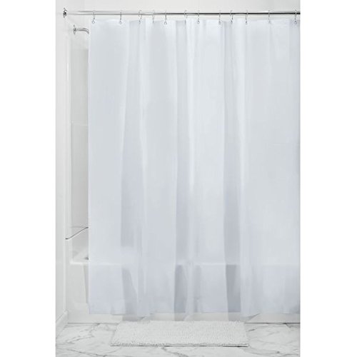 mDesign PVC-freier Duschvorhang – ideales Badzubehör mit perfekten Maßen: 183 cm x 183 cm – langlebige Duschgardine – Farbe: hellgrau - 2