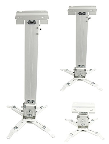 Luxburg® Supporto Universale da soffitto e Parete per Videoproiettore, Kit 100-180 cm - Bianco