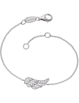 Engelsrufer Damen-Armband 925 Silber rhodiniert Zirkonia weiß 15.5 cm - ERB-LILWING-ZI