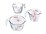 pyrex glasformen  Pyrex - Messkrug aus strapazierfähigem Glas, Glas, durchsichtig, Set 3 pièces