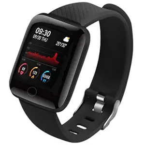 Infinizy F117 Upgraded Intelligence Bluetooth Monitor Smart Bracelet Health for Men Activity Tracker Bracelet Watch for Men Smart Fitness Band BP Monitor - Black