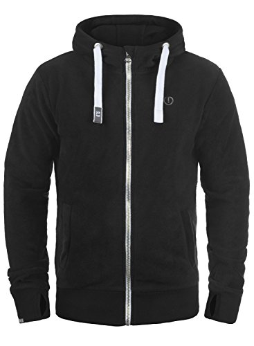 SOLID Loki Herren Sweatjacke Kapuzen-Jacke Zip-Hoodie aus hochwertiger Materialqualitt, Gre:L, Farbe:Black (9000)