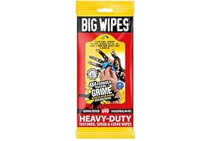 Big Wipes bgw2424 4 x 4 Heavy-duty toallitas de limpieza – negro (bolsita de 40)