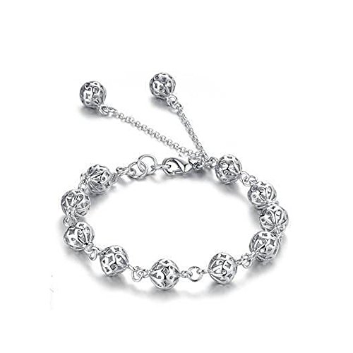 925 Plata Pulsera Ajustable Mujer by CJbrother