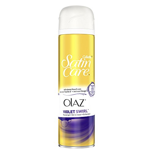 Gillette Venus Satin Care Violet Swirl mit einem Hauch von Olaz Rasiergel, 2er Pack (2 x 200 ml)