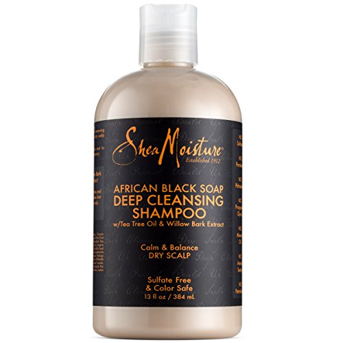 Shea Moisture African black Soap Deep Cleansing Shampoo, 1er Pack (1 x 384 ml)