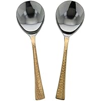 ShalinIndia Cucharas De Servir Juego De 2 Indio Utensilios Para Servir De Mesa