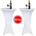 Produktbild Tischdecke 2 Stück, Acelectronic Stretchy Tischhussen für Stehtische/Bistrotisch/Tischdurchmesser Ø 70-75cm in Weiß - Tisch Husse für Feiern Veranstaltungen Hochzeit Dekoration - Eleganter Tischüberzug für Tische mit 4 Füßen (Ø 70-75cm, Weiß)