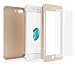 Produktbild Mobilyos 360 Grad Hülle iPhone 7 Plus – Komplettschutz mit Panzerglas – Rundum Handyhülle für Apple iPhone 7 Plus Fullbody Case – Ultra Dünn und Federleicht Schutzhülle Cover für iPhone 7 Plus (Gold)