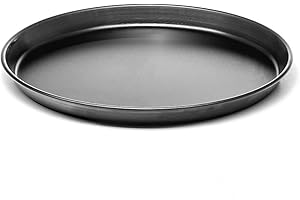 Forgast Plateau à pizza rond | Diamètre Ø 30 cm | Plaque de cuisson | Plateau rond | Plat à pizza en tôle | Fabriqué à partir d'un type spécial de Bluesteel | Pour tout type de pizza