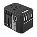 Produktbild Universal Reiseadapter, TOPELEK Reiseadapter, Weltweit Reisestecker mit 4 USB Ports, und 1 Type C und 1 International Ladegerät Sicherheit AC Steckdose, Steckdosenadapter für 150 Ländern EU/US/UK/AU