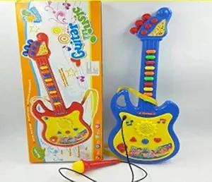 Brunte Big Musical Electric Guitar Kids Toy, with Mic