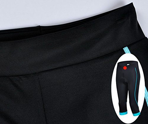 Panegy Damen Frauen Mädchen Radfahren Reiten GEL gepolsterte Shorts Fahrradbekleidung Capri Hose Strumpfhose - 7