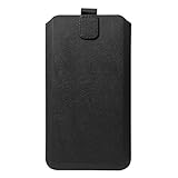 Farbe: Schwarz Schützende Handytasche -Sleeve mit Magnetverschluss, 6.5\