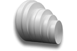 K-TECH-PRO Raccordo di riduzione asimmetrico multiriduttore per tubo di transizione rotondo in PVC di ventilazione