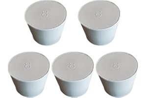 HeyWin Labor Gummistopfen 33mm to 42mm,8#,5 Stück,Vollgummi Stopfen Konisch Gummistopfen, werden für das Versiegeln von Ballonflaschen im Labor verwendet