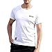 Produktbild TWISFER Herren Rundhals T-Shirt Kurzarm Brief Druck Casual Tee Sweatshirt Mode Blusen Streetwear Sportlich Sommerkleidung Sommer Tops