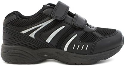 Tick Kids Black Mesh Double Trainer