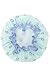 Women Ladies Girls Lips Pattern Waterproof Double Layers Elastic Band Hair Bath Cap Shower Spa Hat Blue