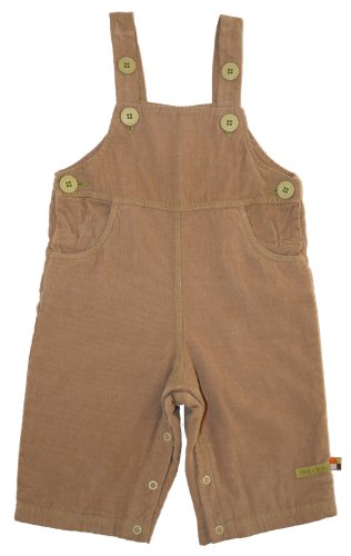 Loud + Proud Unisex Baby Fine Cord Dungarees - Organic Cotton, Beige - Beige (Schlamm ), 6-12 Months