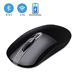 【3 Interruptor Ajustable DPI】Seleccione su velocidad de cursor preferida,2400/1600/1000 DPI, Plug&Play, sin necesidad de instalar un controlador.Tenga en cuenta que el nano-receptor se almacena en la parte posterior del mouse.