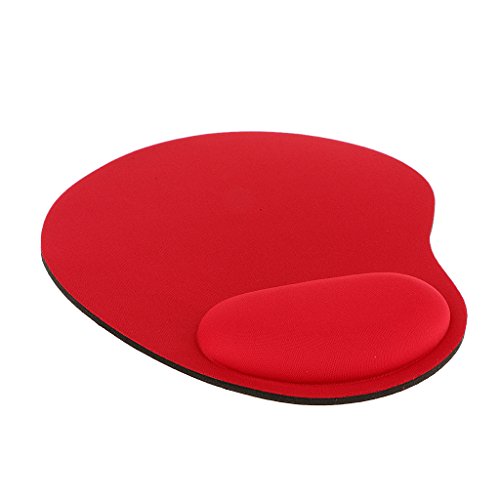 Generic Gel Maus Pad mit Handgelenkstütze Rest Matte für PC Laptop Gaming – Rot - 2