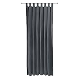 Beautissu® Blackout-Vorhang Amelie mit Schlaufen – 140×245 cm Anthrazit (Grau) – Verdunklungsgardine Schlaufenschal - 4