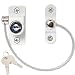 Window & Door Cable Restrictor Lock With Screws Child & Baby Safety Security Wire (White)