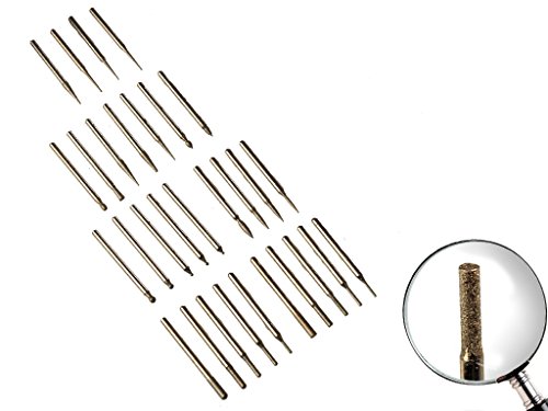 30 tlg Diamant Fräser Schaft 3mm Schleifstift für Minibohrmaschienen