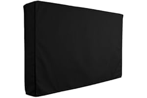 HpLive 22-65 Zoll Fernsehabdeckung für den Außenbereich, 600D Wasserdicht Staubdicht TV Abdeckung Schutzhülle mit Fernbedienungstasche(22-24 inches)