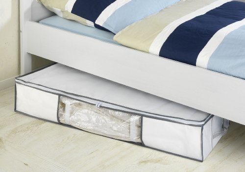 Wenko 7450023100 Vakuum Soft Unterbett-Box, 105 x 15 x 45 cm, weiß, Polypropylen - 7