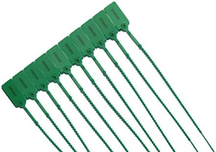 20 X Green Security Tags Numbered Pull Ties Secure Anti-Tamper Seals