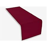 Lemos Home 1 x Runner da tavola Colore Rosso Scuro 45x150 cm 100% Cotone 285 gr/QM. di Alta qualità