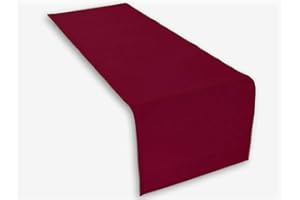 Lemos Home Hochwertiger Tischläufer aus Baumwolle. Tischtuch, Tischdecke. Große Auswahl an Farben. (Weinrot)