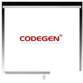 Codegen AX-20 200x200cm Siyah Fonlu Storlu Kilitleme Mekanizmalı Projeksiyon perdesi, Beyaz