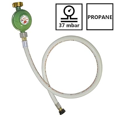 PROWELTEK Kit détendeur à sécurité 37 mbar Propane + tuyau flexible 1.50 m