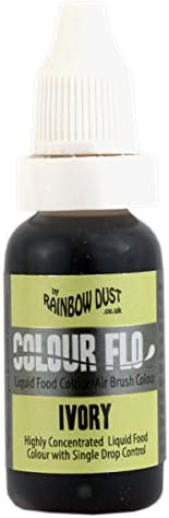 Rainbow Dust - Colour Flo - Airbrush Ready Food Colouring for Cake Decoration (Ivory / Cream)