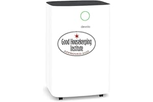 Devola 12L/day Low Energy Dehumidifier, Quiet & Energy Efficient (costs less than 5p per hour) Dehumidifiers for Home, Laundry Drying Dehumidifier, Dust Filter