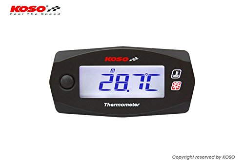 KOSO - Reloj de temperatura Mini 4 Race Blanc/Negro(Bateria independiente) BA033020