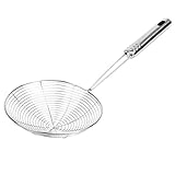 Mestolo a rete schiumarola da cucina diametro 12cm lunghezza 34cm