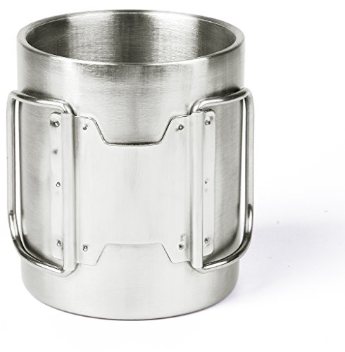 OUTDOOR FREAKZ Outdoor Becher / Camping Becher 300 mL mit Klappgriffen aus Edelstahl - 4