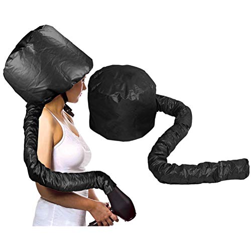 MANUKA Hood Hair Dryer, Bonnet Attachment Hood Casco Secador de cabello Hood Portable Safety Cofre de tratamiento con calefacción para secado (Negro)