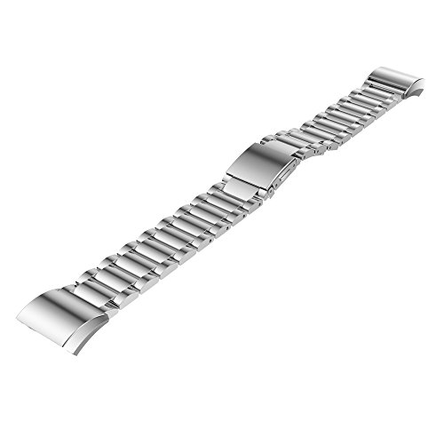 Fitbit Charge 2 Armbänder, IVSO Edelstahl Metall Armband Ersatz Uhrenarmband für Fitbit Charge 2 Armband Zur Herzfrequenz und Fitnessaufzeichnung (Für Fitbit Charge 2, Silber) - 5