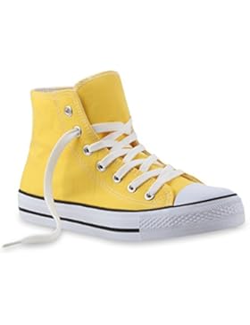 Damen Herren Unisex | Sneaker High Schnürer | Denim Sneakers Camouflage | Sportschuhe Turnschuhe Glitzer | Stoff...