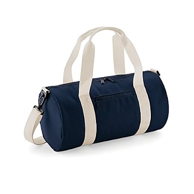 Bagbase - Petit sac polochon (Taille unique) (Bleu marine/Blanc cassé)