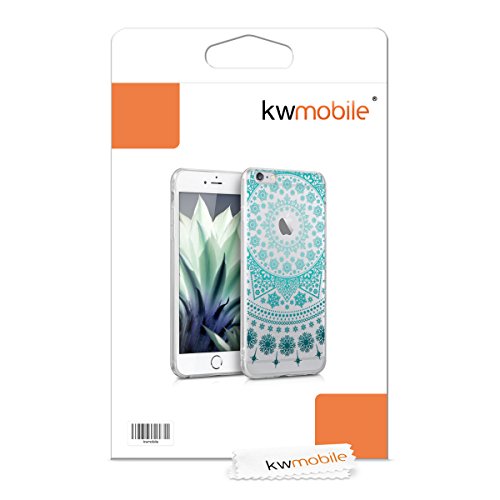 kwmobile Funda para Apple iPhone 6 Plus   6S Plus - Carcasa Protectora de  TPU  con dise  o Invernal en  Azul Azul Claro Transparente 